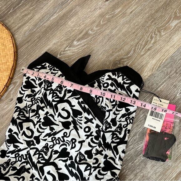 Betsey Johnson Y2K strapless‎ embroidered dress XOXO love - Picture 6 of 8